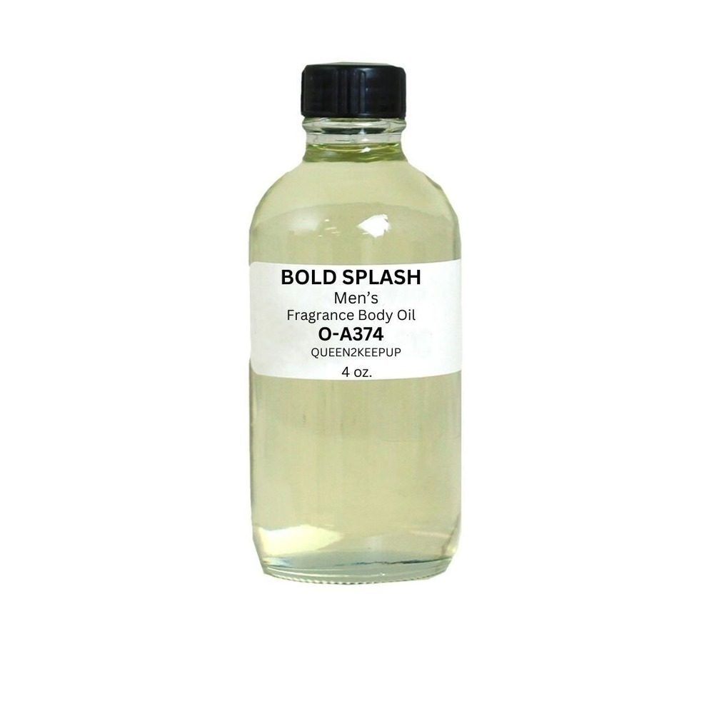 Bold Splash (Men) Body Oil 4 oz Fragrance All Natural Scent
